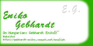 eniko gebhardt business card